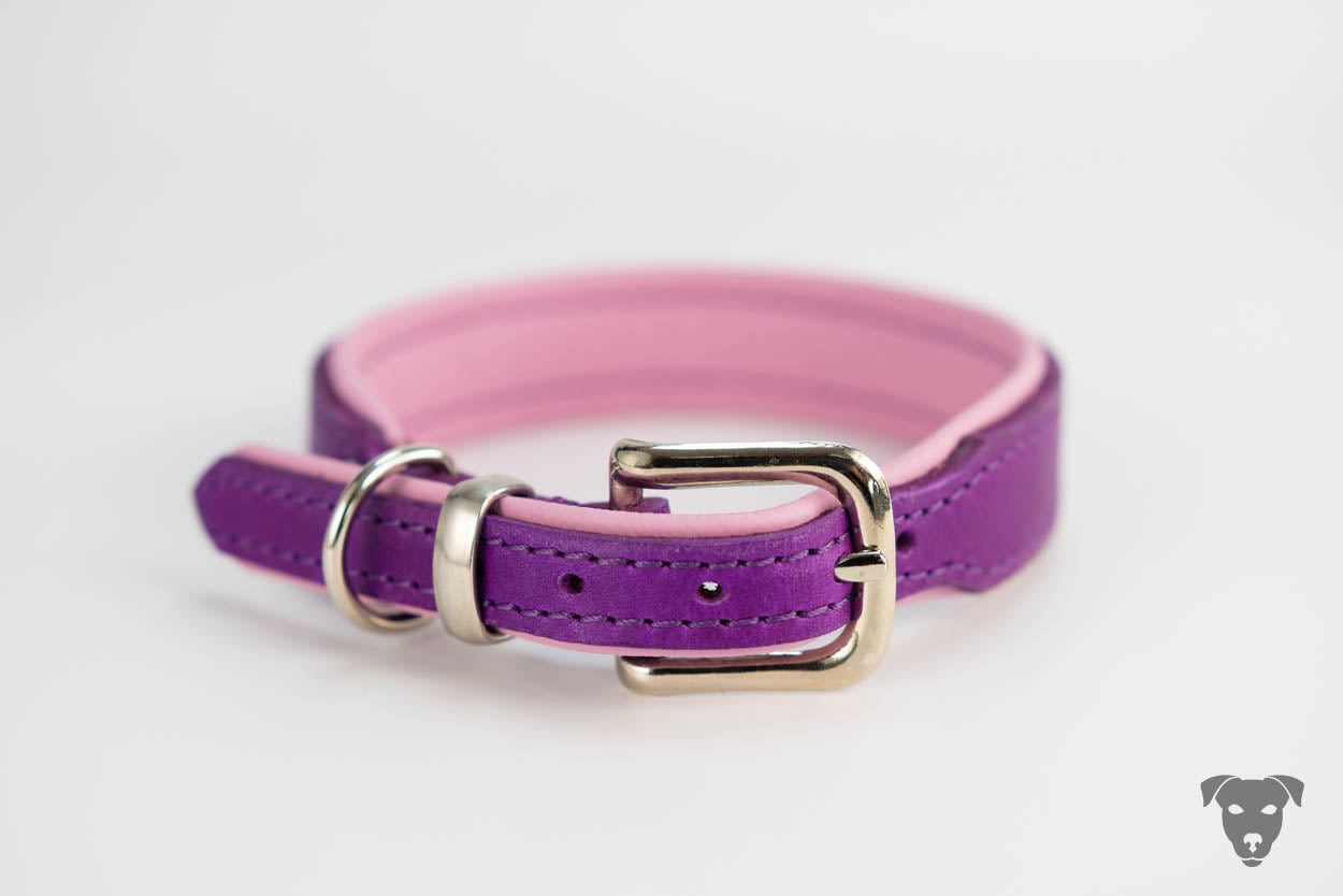 Hundehalsband feinst bestickt, handgefertigte Hundehalsbänder aus Meisterhand. Fettleder Halsband, Riemen Halsband oder klassisches Nappa Halsband, mit Lasergravur, Heiß Geprägt oder feinst bestickt, handmade-4-dogs