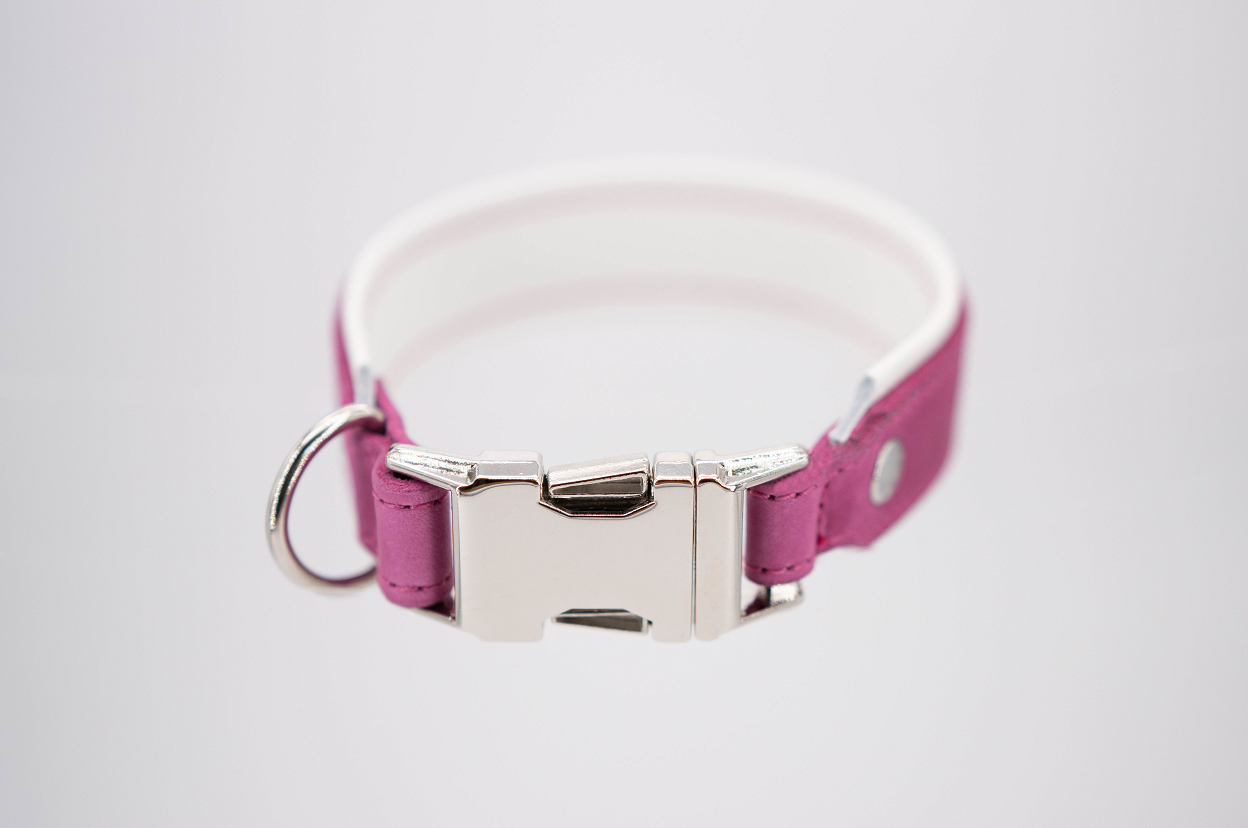 Hundehalsband feinst bestickt, handgefertigte Hundehalsbänder aus Meisterhand. Fettleder Halsband, Riemen Halsband oder klassisches Nappa Halsband, mit Lasergravur, Heiß Geprägt oder feinst bestickt, handmade-4-dogs