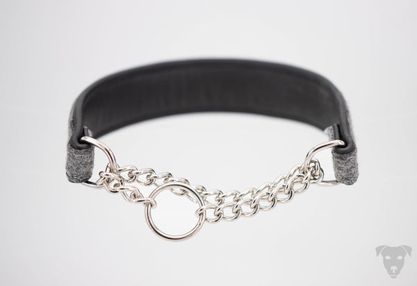 Hundehalsband feinst bestickt, handgefertigte Hundehalsbänder aus Meisterhand. Fettleder Halsband, Riemen Halsband oder klassisches Nappa Halsband, mit Lasergravur, Heiß Geprägt oder feinst bestickt, handmade-4-dogs