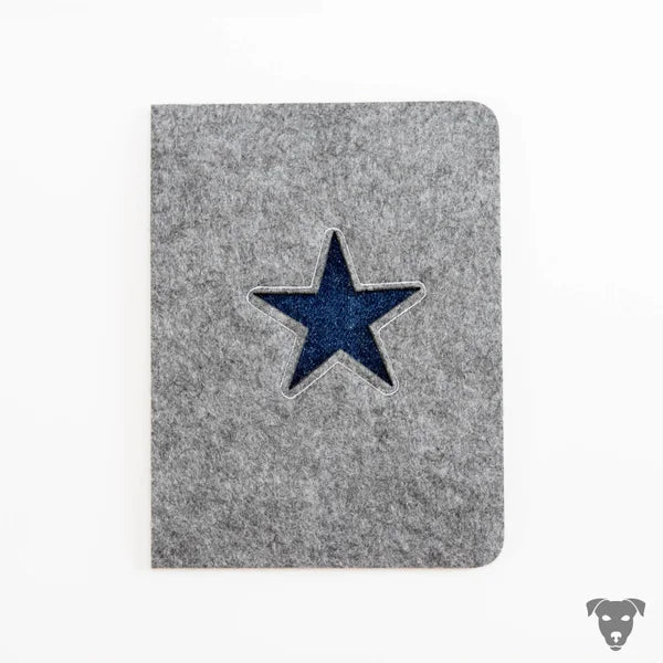 Vaccination passport cover, EU pet ID cover LEATHER &amp; FELT combination “Laser Cutout”