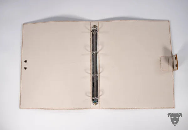 Full leather ring binder A4