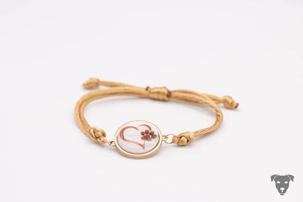 Shell bracelet - paw heart