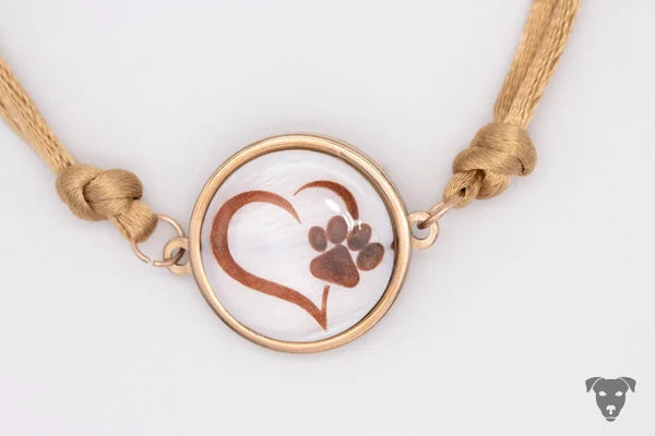 Shell bracelet - paw heart