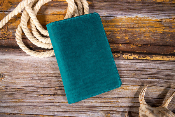 EU pet passport cover CRAZY HORSE turquoise