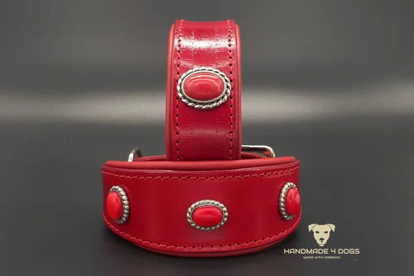 Riemen Halsband, Hunde Halsband handgefertigt, Halsband Konfigurator, DIY Hundehalsband, Riemen Halsband  handmade-4-dogs, Lasergravierter Steckverschluss, handgefertigtes Hundehalsband mit Edelstein